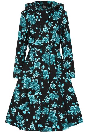 Keira Floral Swing Coat in Extended Sizing